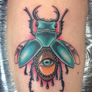 My beetle and blue eye Tattoo