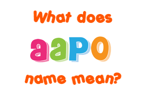 Meaning of Aapo Name