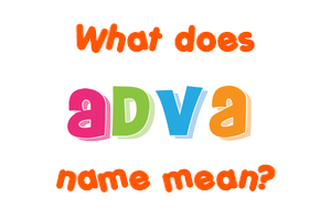 Meaning of Adva Name
