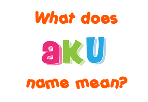 Meaning of Aku Name