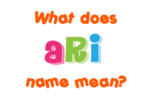 Meaning of Ari Name