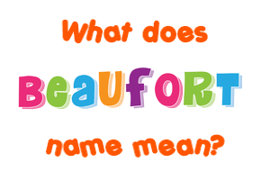 Meaning of Beaufort Name