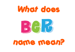 Meaning of Ber Name
