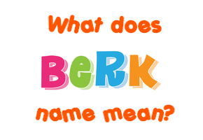 Meaning of Berk Name