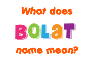 Meaning of Bolat Name
