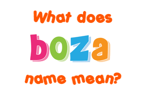 Meaning of Boža Name