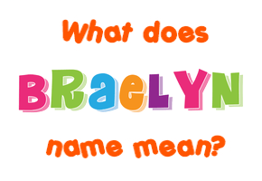 Meaning of Braelyn Name