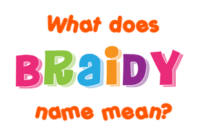 Meaning of Braidy Name