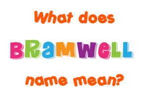 Meaning of Bramwell Name