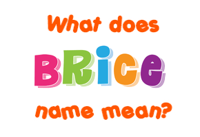 Meaning of Brice Name