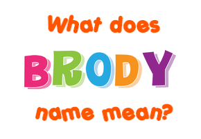 Meaning of Brody Name