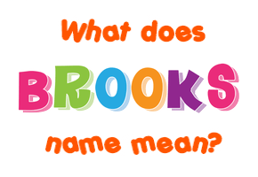 Meaning of Brooks Name