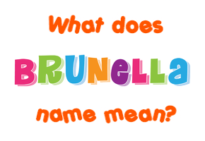 Meaning of Brunella Name