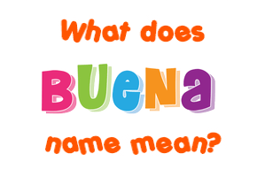Meaning of Buena Name
