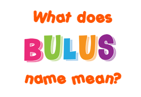 Meaning of Bulus Name