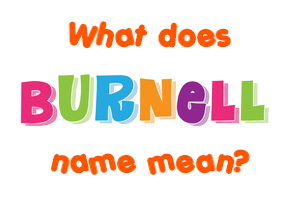Meaning of Burnell Name