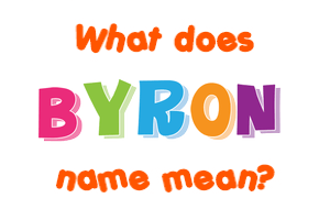 Meaning of Byron Name