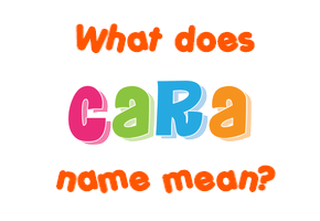 Meaning of Cara Name