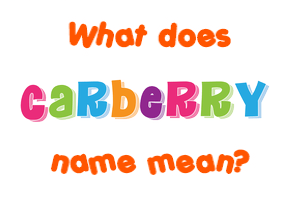 Meaning of Carberry Name