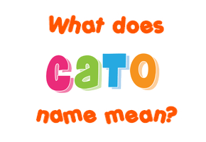 Meaning of Cato Name