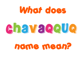Meaning of Chavaqquq Name
