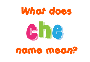 Meaning of Che Name