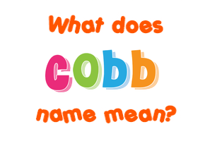 Meaning of Cobb Name