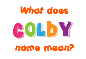 Meaning of Colby Name