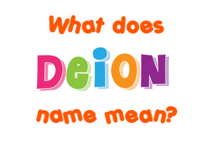 Meaning of Deion Name