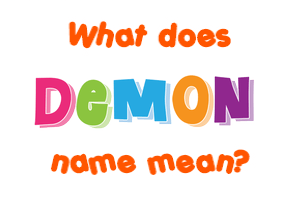 Meaning of Demon Name