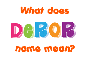 Meaning of Deror Name