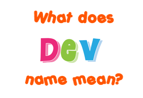 Meaning of Dev Name