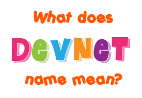 Meaning of Devnet Name