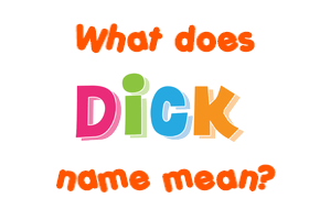 Dick Meaning