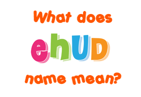 Meaning of Ehud Name