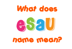 Meaning of Esau Name