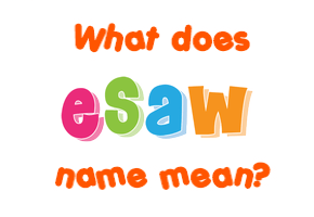 Meaning of Esaw Name