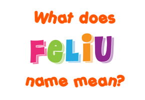 Meaning of Feliu Name