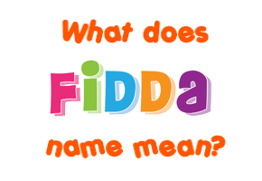 Meaning of Fidda Name