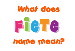 Meaning of Fiete Name