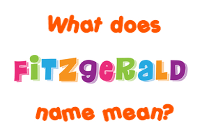 Meaning of Fitzgerald Name