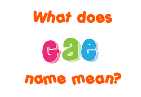 Meaning of Gae Name