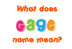 Meaning of Gage Name