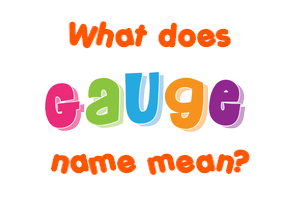 Meaning of Gauge Name
