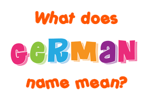 Meaning of German Name
