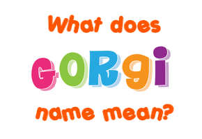 Meaning of Gorgi Name
