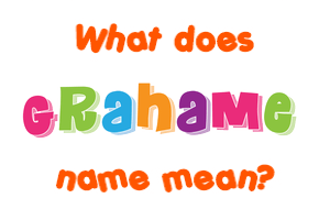 Meaning of Grahame Name