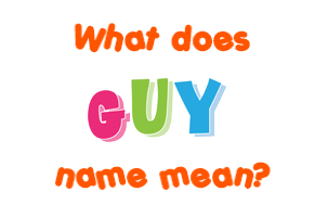 Meaning of Guy Name
