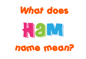 Meaning of Ham Name