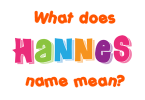 Meaning of Hannes Name